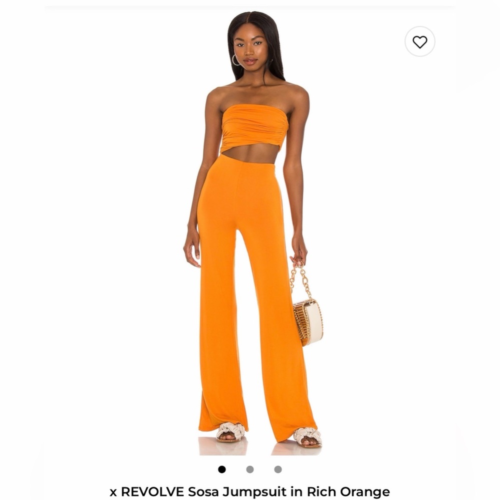 X REVOLVE  Sosa Wide Leg Jumpsuit in Vibrant Orange